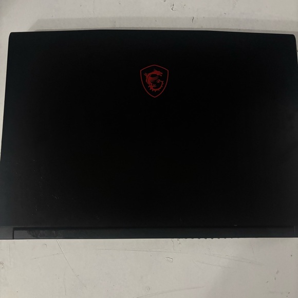 MSI Sleek Black Laptop with Red Logo